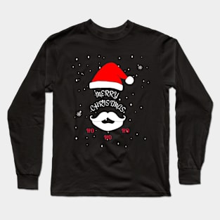 Merry christmas ho ho ho santa hat Long Sleeve T-Shirt